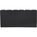 Meridian Arc Black Vegan Leather 2 pc Modular Sectional IMAGE 6