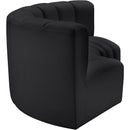 Meridian Arc Black Vegan Leather 3 pc Modular Sectional IMAGE 5