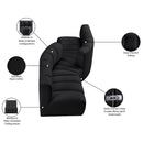 Meridian Arc Black Vegan Leather 4 pc Modular Sectional IMAGE 10