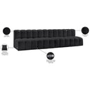 Meridian Arc Black Vegan Leather 4 pc Modular Sectional IMAGE 12