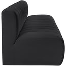 Meridian Arc Black Vegan Leather 4 pc Modular Sectional IMAGE 6