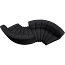 Meridian Arc Black Vegan Leather 4 pc Modular Sectional IMAGE 4