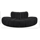 Meridian Arc Black Vegan Leather 4 pc Modular Sectional IMAGE 11