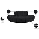 Meridian Arc Black Vegan Leather 4 pc Modular Sectional IMAGE 12