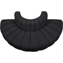 Meridian Arc Black Vegan Leather 4 pc Modular Sectional IMAGE 3