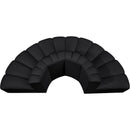 Meridian Arc Black Vegan Leather 4 pc Modular Sectional IMAGE 4