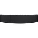 Meridian Arc Black Vegan Leather 6 pc Modular Sectional IMAGE 6