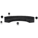 Meridian Arc Black Vegan Leather 7 pc Modular Sectional IMAGE 12