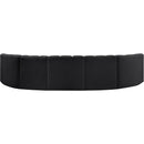 Meridian Arc Black Vegan Leather 7 pc Modular Sectional IMAGE 6