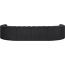 Meridian Arc Black Vegan Leather 8 pc Modular Sectional IMAGE 7