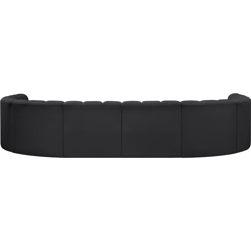 Meridian Arc Black Vegan Leather 8 pc Modular Sectional IMAGE 7