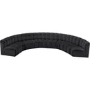 Meridian Arc Black Vegan Leather 8 pc Modular Sectional IMAGE 3