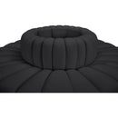 Meridian Arc Black Vegan Leather 8 pc Modular Sectional IMAGE 4