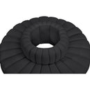 Meridian Arc Black Vegan Leather 8 pc Modular Sectional IMAGE 5