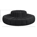 Meridian Arc Black Vegan Leather 8 pc Modular Sectional IMAGE 7