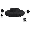 Meridian Arc Black Vegan Leather 8 pc Modular Sectional IMAGE 8