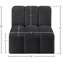 Meridian Arc Black Vegan Leather Straight Chair IMAGE 11