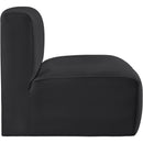 Meridian Arc Black Vegan Leather Straight Chair IMAGE 5
