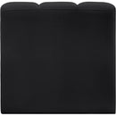 Meridian Arc Black Vegan Leather Straight Chair IMAGE 6