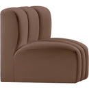 Meridian Arc Brown Vegan Leather Curved Corner IMAGE 4