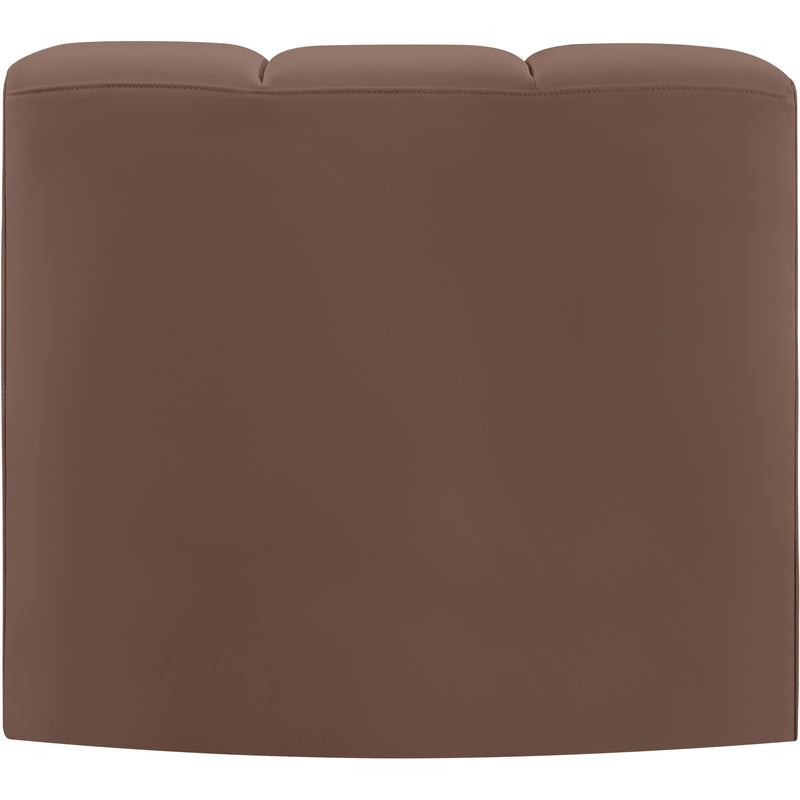 Meridian Arc Brown Vegan Leather Curved Corner IMAGE 5