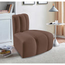 Meridian Arc Brown Vegan Leather Reverse Corner IMAGE 2