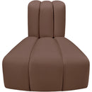 Meridian Arc Brown Vegan Leather Reverse Corner IMAGE 5