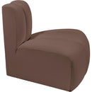 Meridian Arc Brown Vegan Leather Reverse Corner IMAGE 6