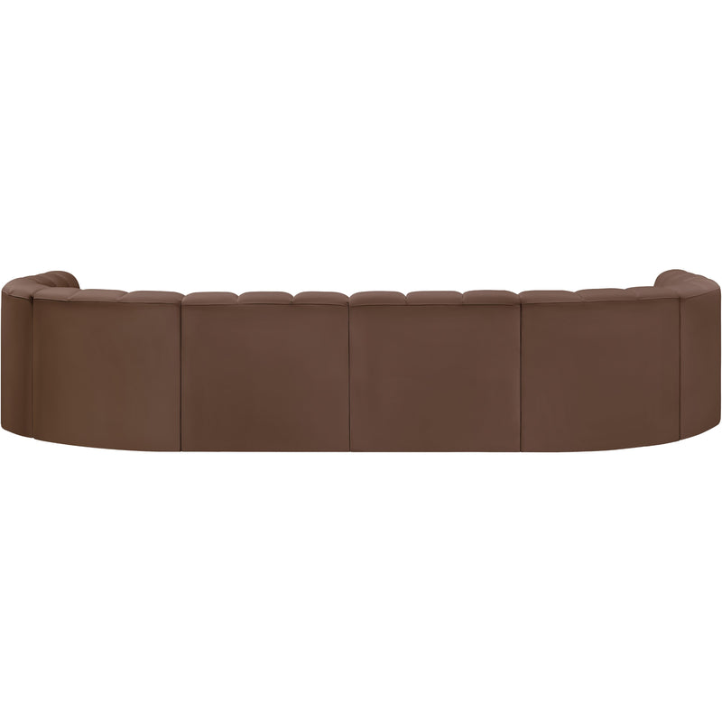 Meridian Arc Brown Vegan Leather 10 pc Modular Sectional IMAGE 6