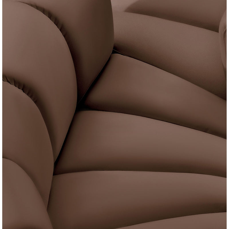 Meridian Arc Brown Vegan Leather 10 pc Modular Sectional IMAGE 7