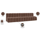 Meridian Arc Brown Vegan Leather 4 pc Modular Sectional IMAGE 12