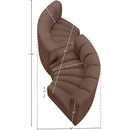 Meridian Arc Brown Vegan Leather 4 pc Modular Sectional IMAGE 11