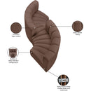 Meridian Arc Brown Vegan Leather 4 pc Modular Sectional IMAGE 12