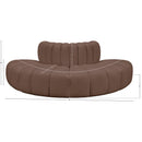 Meridian Arc Brown Vegan Leather 4 pc Modular Sectional IMAGE 11