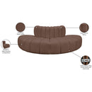 Meridian Arc Brown Vegan Leather 4 pc Modular Sectional IMAGE 12