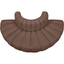 Meridian Arc Brown Vegan Leather 4 pc Modular Sectional IMAGE 3