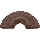 Meridian Arc Brown Vegan Leather 4 pc Modular Sectional IMAGE 4