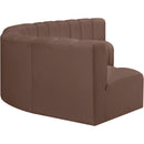 Meridian Arc Brown Vegan Leather 6 pc Modular Sectional IMAGE 5