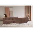 Meridian Arc Brown Vegan Leather 6 pc Modular Sectional IMAGE 2