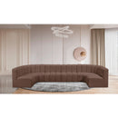 Meridian Arc Brown Vegan Leather 8 pc Modular Sectional IMAGE 2