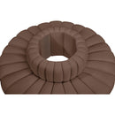 Meridian Arc Brown Vegan Leather 8 pc Modular Sectional IMAGE 5