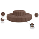 Meridian Arc Brown Vegan Leather 8 pc Modular Sectional IMAGE 8