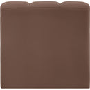 Meridian Arc Brown Vegan Leather Straight Chair IMAGE 6
