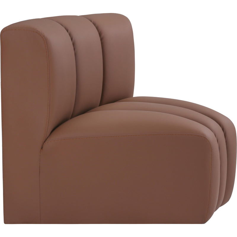 Meridian Arc Cognac Vegan Leather Curved Corner IMAGE 4