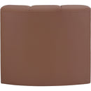 Meridian Arc Cognac Vegan Leather Curved Corner IMAGE 5