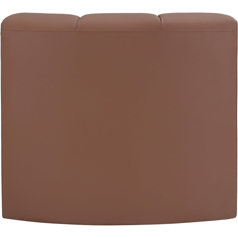 Meridian Arc Cognac Vegan Leather Curved Corner IMAGE 5