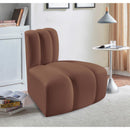 Meridian Arc Cognac Vegan Leather Reverse Corner IMAGE 2