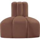 Meridian Arc Cognac Vegan Leather Reverse Corner IMAGE 4