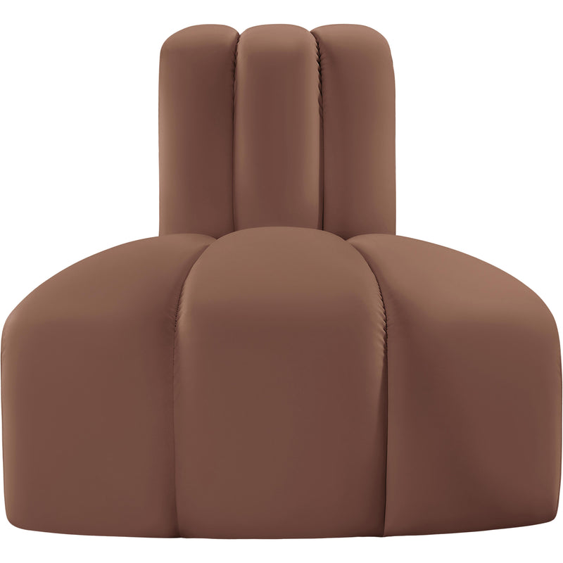 Meridian Arc Cognac Vegan Leather Reverse Corner IMAGE 4