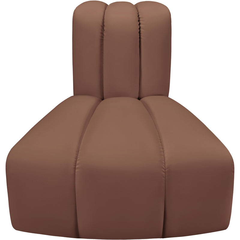 Meridian Arc Cognac Vegan Leather Reverse Corner IMAGE 5